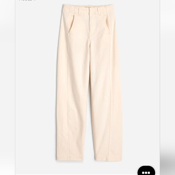 Madewell Tapered Denim Trousers In Ivory - Picture 12 of 12